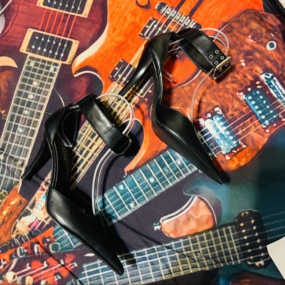 👠Gorgeous Black DIBA Pointed Toe Ankle Strap Stilettos! - Picture 9 of 12